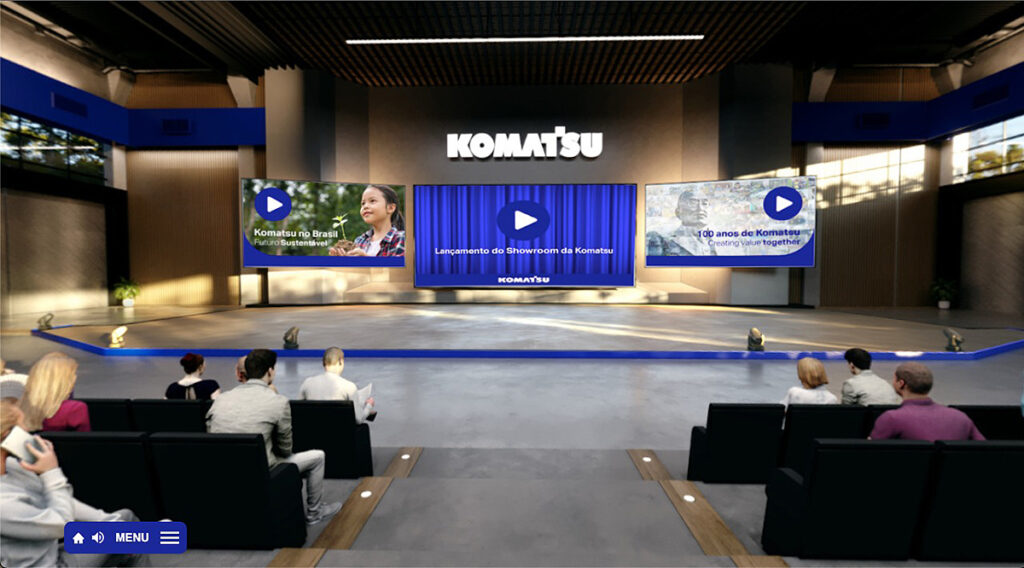 Desenvolvimento de plataforma interativa 3D para showroom virtual da Komatsu - Grupo Combo.